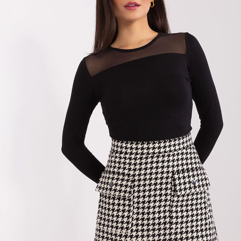 Checkered Pattern Mini Skirt