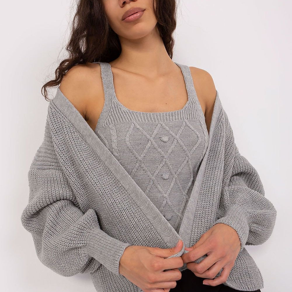 Badu Twinset Buff Long Sleeve Cardigan