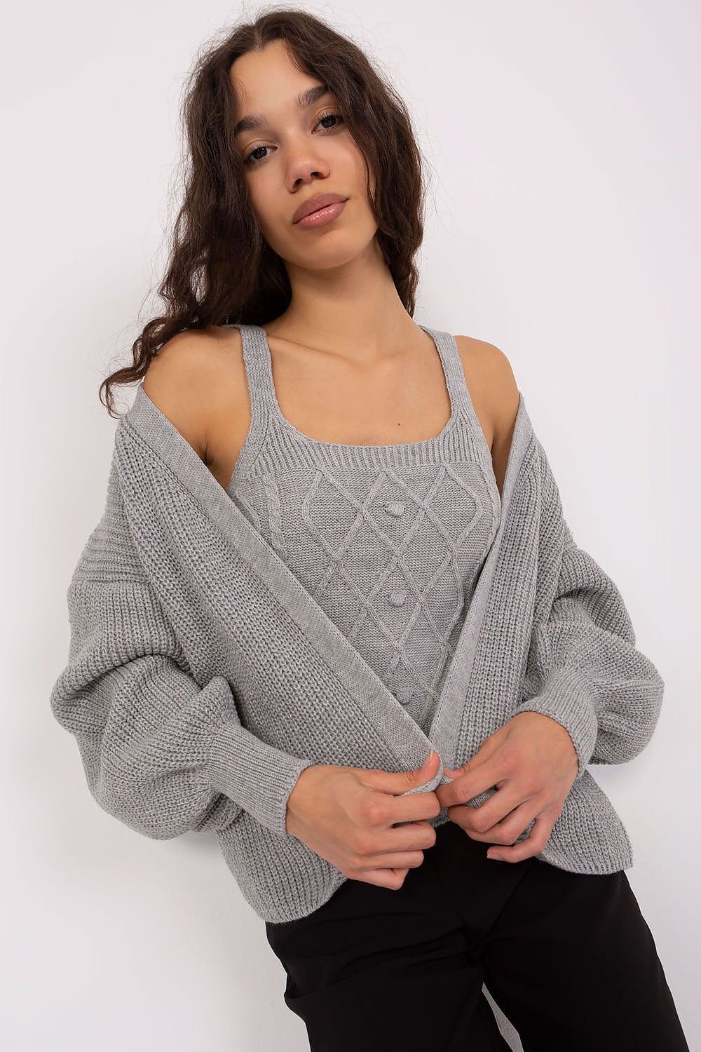 Badu Twinset Buff Long Sleeve Cardigan