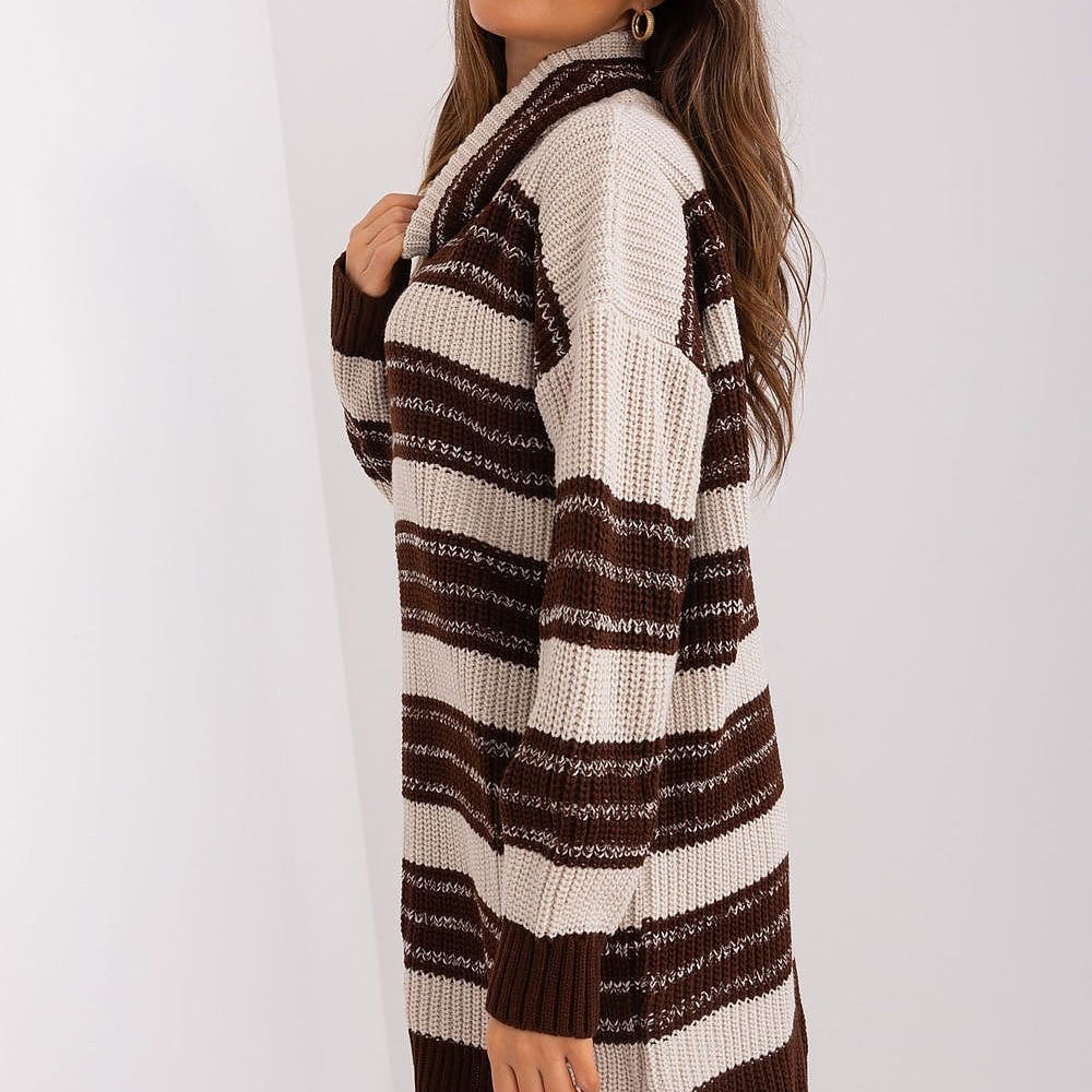 
                      
                        Striped Oversized Turtleneck Sweater Dress
                      
                    