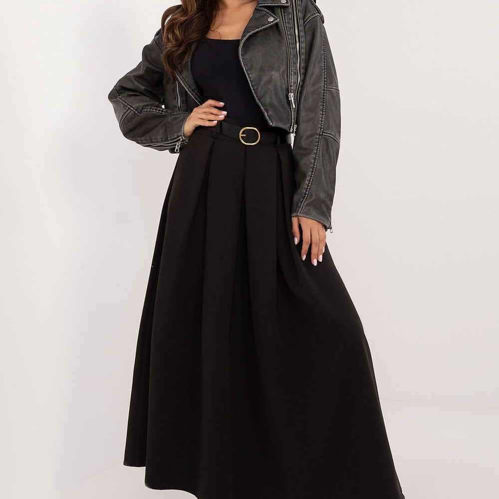 Flattering Maxi Skirt With Adjustable Waist Belt