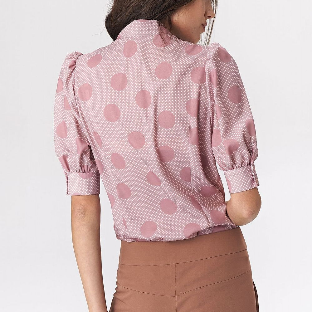 
                      
                        Viscose Bound Neckline Blouse
                      
                    