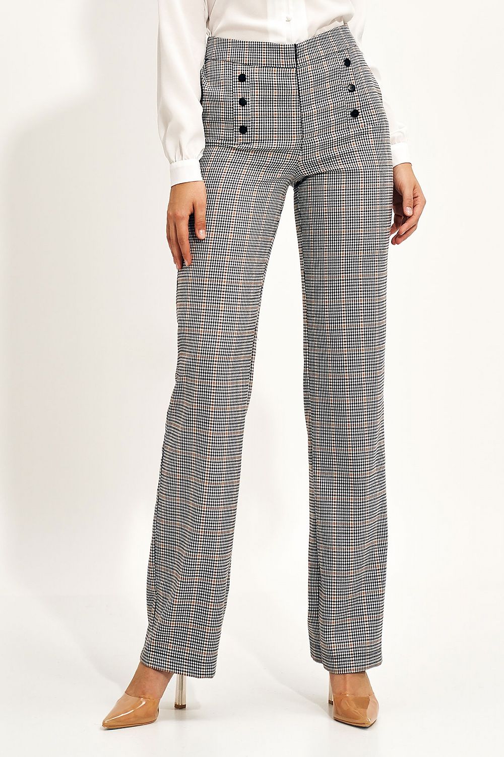 Women Trousers Featuring Stylish Buttons