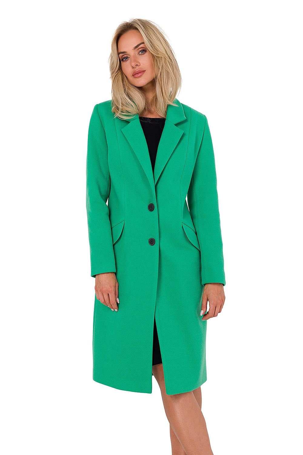 Metropolitan Elegance Two-Button Fleece Coat