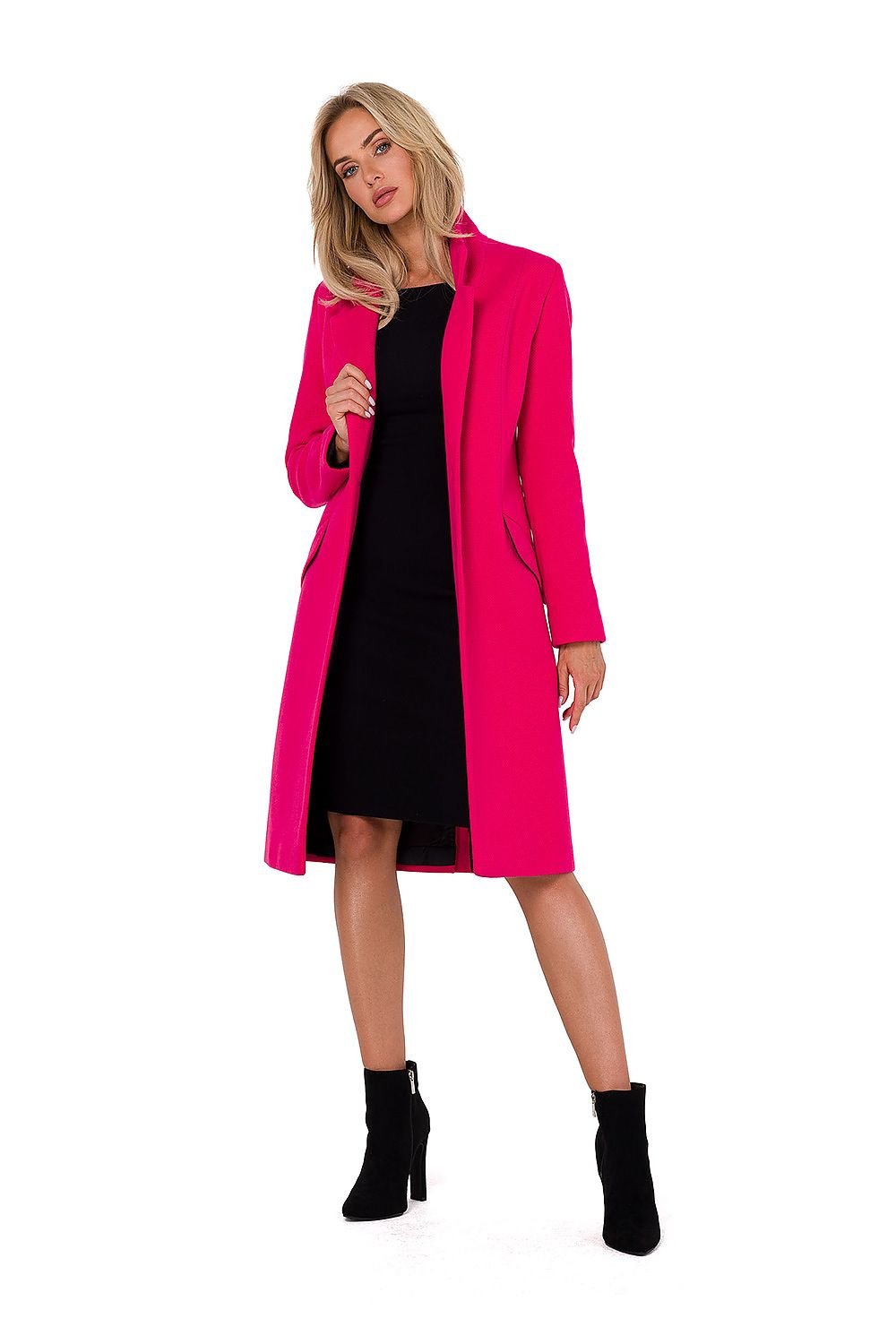 Metropolitan Elegance Two-Button Fleece Coat