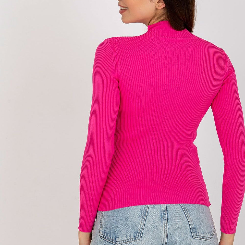 
                      
                        Elegant Cotton Turtleneck Blouse with Rhinestone Detail
                      
                    