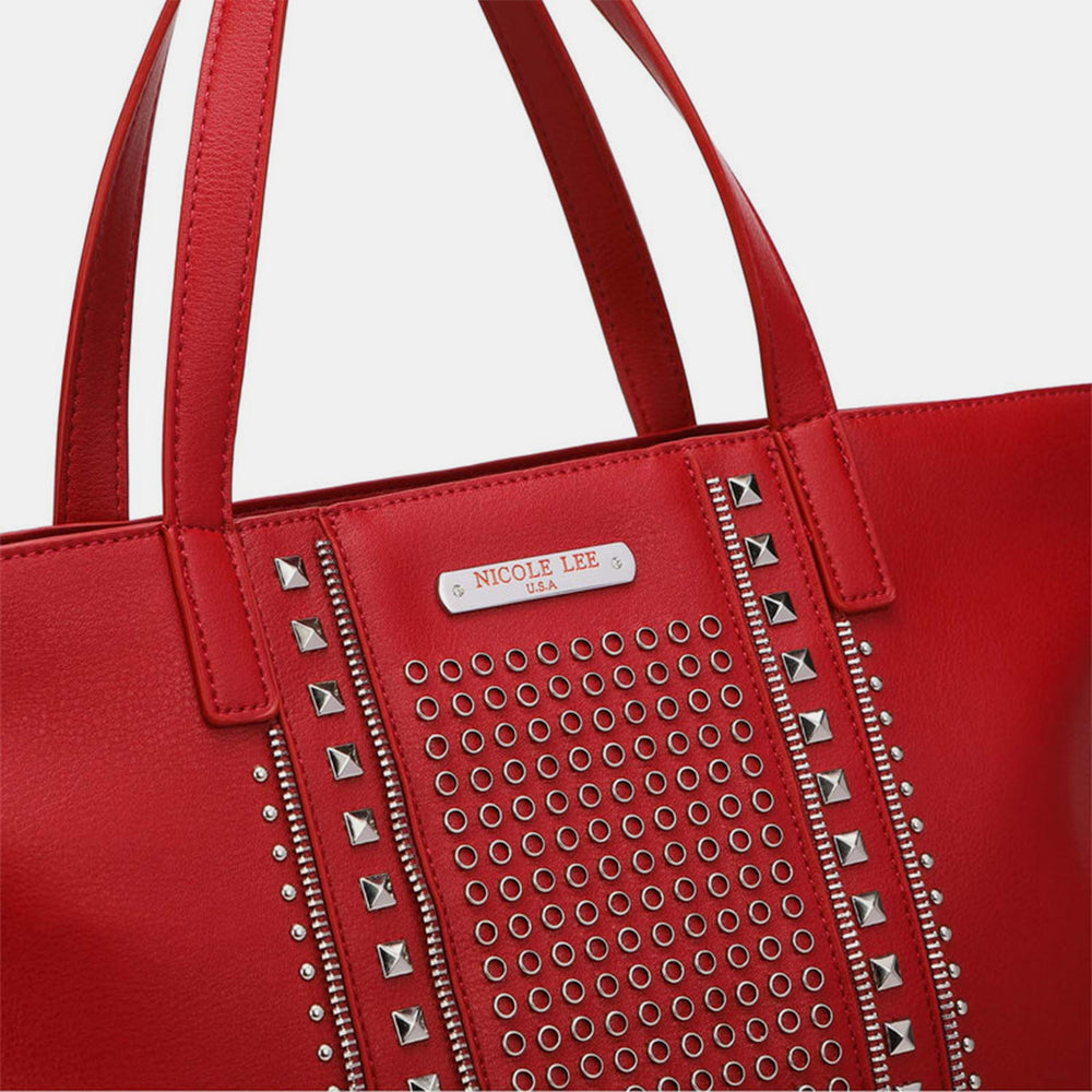 
                      
                        Nicole Lee USA Studded Large Tote Bag
                      
                    