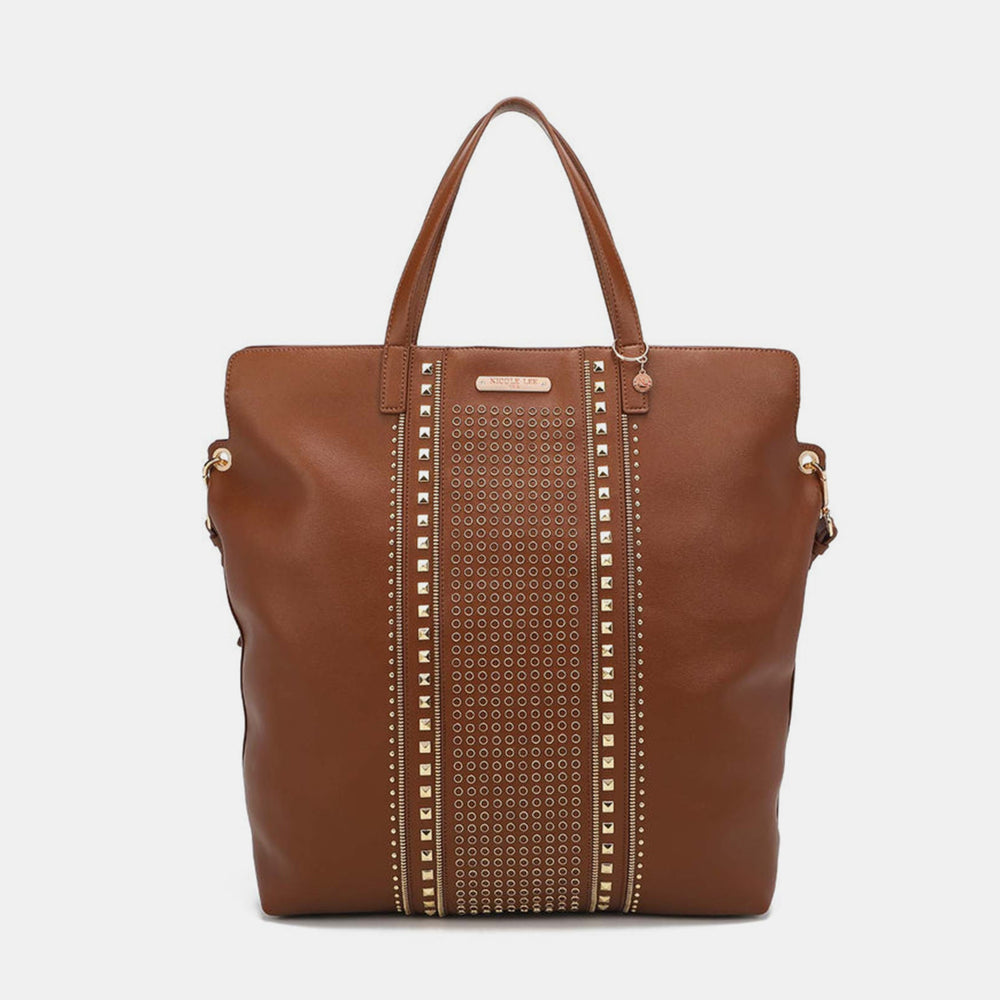 
                      
                        Nicole Lee USA Studded Large Tote Bag
                      
                    